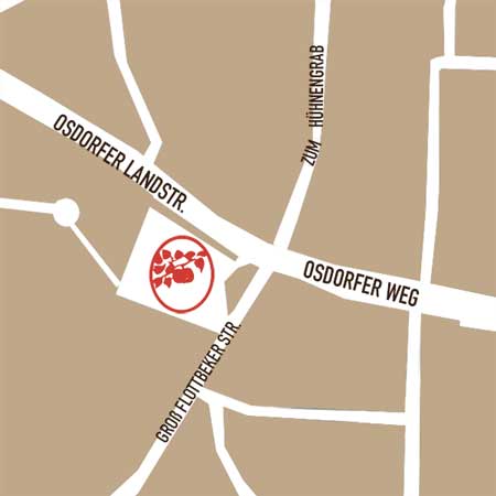 Straßenkarte Standort Wochenmarkt Groß-Flottbek